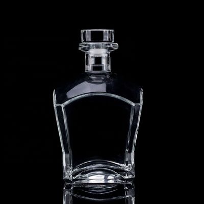 Διαυγές ή προσαρμοσμένο Super Flint Glass μπουκάλι ουίσκι 700ml 750ml με φελλό