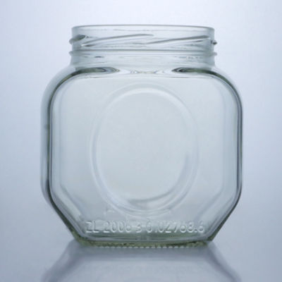 600ml γυάλινο δοχείο τροφίμων για μέλι σάλτσα τσίλι βολικό και κομψό καπάκι από αλουμίνιο