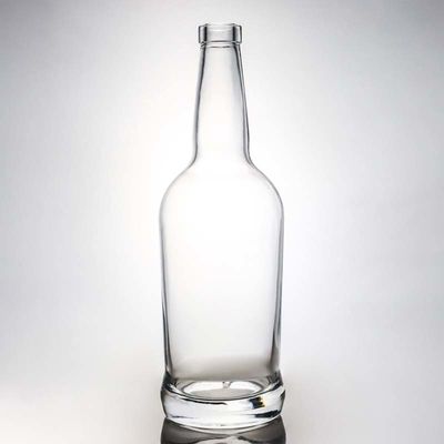 Προσαρμοσμένο λογότυπο γυάλινο κολάρο 700ml στρογγυλό μπουκάλι αλκοόλ για βότκα μπράντυ ουίσκι και περισσότερα