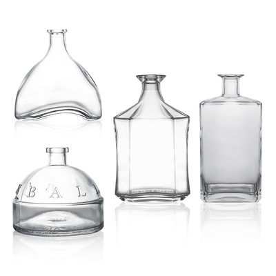 Κύκλωμα γυαλιού 500ml 700ml 750ml Φωτεινό μπουκάλι αλκοόλ με εξατομικευμένο καπάκι και φελλό