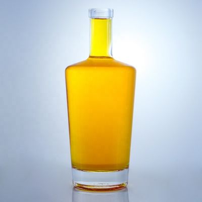 Στρογγυλό σχήμα κενά γυάλινα μπουκάλια με επιφάνεια επεξεργασίας και τύπου σφράγισης από φελλό