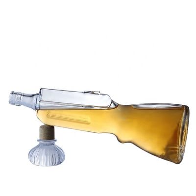 500 ml μπουκάλι ουίσκι γυαλιού σχήμα πιστόλι ανοιχτό καλούπι 700 ml μπουκάλι βότκας για την βιομηχανία ποτών