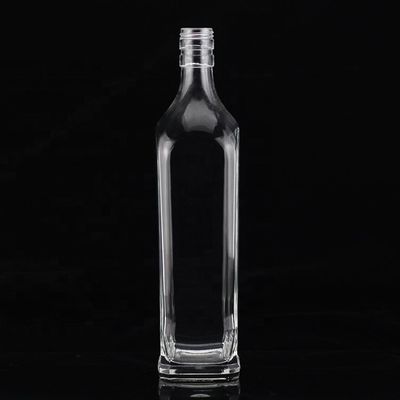 500 ml τετραγωνικό γυάλινο μπουκάλι με έξτρα παρθένο ελαιόλαδο με προσαρμοσμένη επεξεργασία επιφάνειας