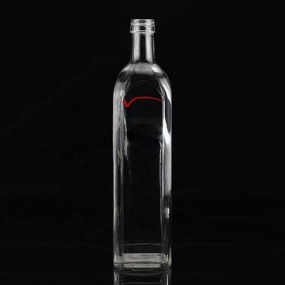 500 ml τετραγωνικό γυάλινο μπουκάλι με έξτρα παρθένο ελαιόλαδο με προσαρμοσμένη επεξεργασία επιφάνειας