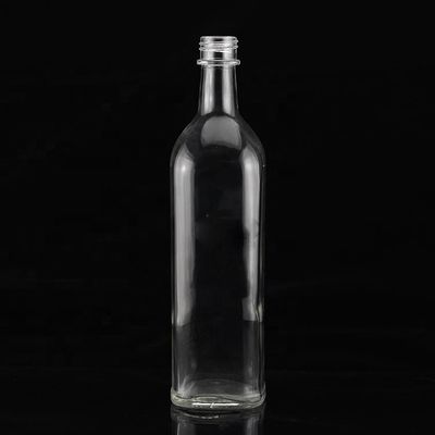 500 ml τετραγωνικό γυάλινο μπουκάλι με έξτρα παρθένο ελαιόλαδο με προσαρμοσμένη επεξεργασία επιφάνειας