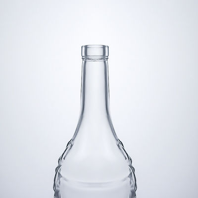 Προσαρμοσμένο σχήμα 750 ml Χρωμικό γυαλισμένο μετάξι εκτύπωση Πιεσμένο κρασί Σαμπάνια γυάλινο μπουκάλι με μεταλλικές ετικέτες