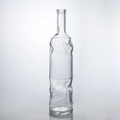 Διαυγές Super Flint γυάλινα μπουκάλια 750ml για Gin Rum Ουίσκι και κρασί    Custom Design