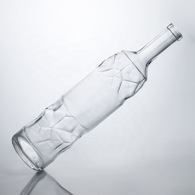 Διαυγές Super Flint γυάλινα μπουκάλια 750ml για Gin Rum Ουίσκι και κρασί    Custom Design