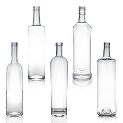 Διαφανές ή προσαρμοσμένο φελλό καπάκι 700 ml 750 ml στρογγυλό γυάλινο μπουκάλι για το Yuncheng Valiant