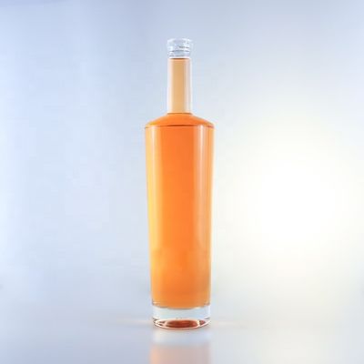 750 ml φιάλη από γυαλί με μακρύ λαιμό με φελλό και επιφανειακή επεξεργασία με ξύλο