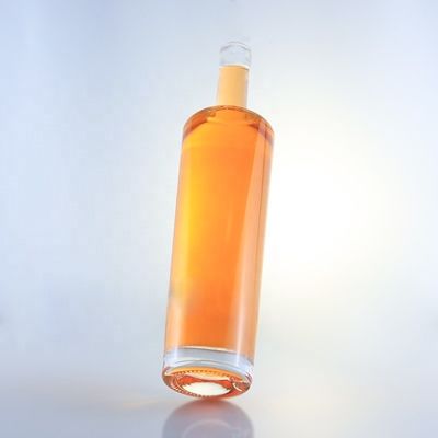 750 ml φιάλη από γυαλί με μακρύ λαιμό με φελλό και επιφανειακή επεξεργασία με ξύλο