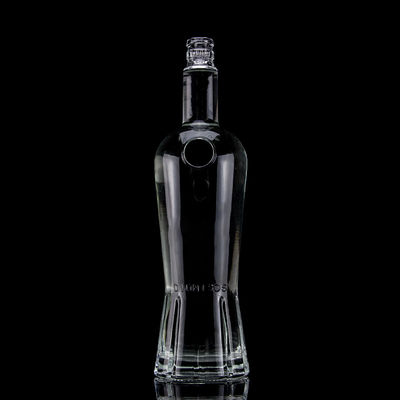 500ml700ml750mlΚαθαρό μπουκάλι ουίσκι με σούπερ φλινοειδές γυαλί