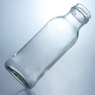 Διαυγές γυάλινο μπουκάλι ποτών δημοφιλές 100ml260ml 500ml 1000ml στρογγυλό μπουκάλι με καπάκι βίδας