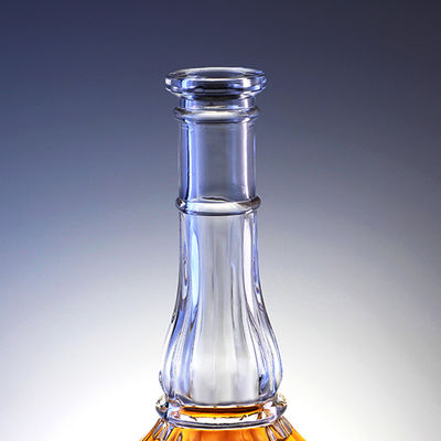 500 ml γυάλινο μπουκάλι με φελλό για ουίσκι βότκα οινοπνεύματα χαραγμένα σε μακρύ σβέρκο σχεδιασμό