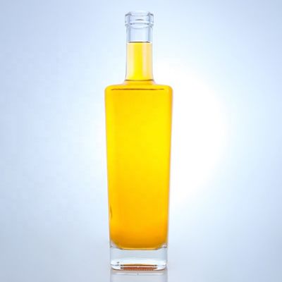 Αποδεκτό Λογότυπο Πελάτη Λοξοφόρο γυάλινο μπουκάλι για Βότκα Ουίσκι Τεκίλα Τζιν Μπράντυ