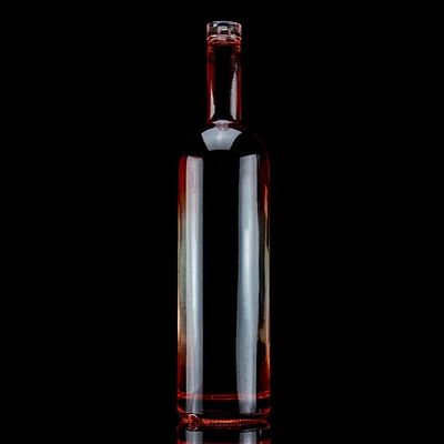 Επικάλυψη Κόκκινο χρώμα 750 ml μπουκάλι γυαλιού τεκίλας με μοναδικό σχεδιασμό και φελλό