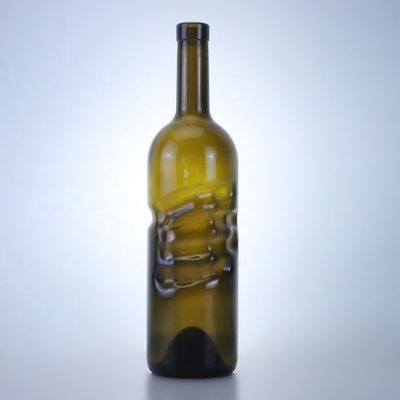 Προσαρμοσμένο 500 ml 750 ml Clear Flint Gin Rum Champagne Tequila Liquor γυάλινο μπουκάλι με φελλό