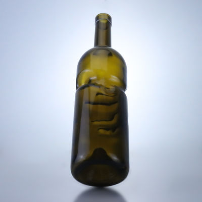 Προσαρμοσμένο 500 ml 750 ml Clear Flint Gin Rum Champagne Tequila Liquor γυάλινο μπουκάλι με φελλό