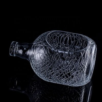 Κύκλωμα γυαλιού χαραγμένο 700ml 750ml Βότκα γυάλινο μπουκάλι μπουκάλι κρασί με τύπου σφράγισης φελλού
