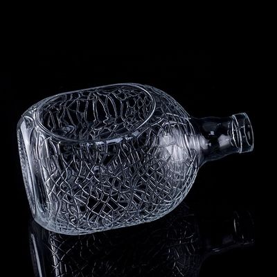 Κύκλωμα γυαλιού χαραγμένο 700ml 750ml Βότκα γυάλινο μπουκάλι μπουκάλι κρασί με τύπου σφράγισης φελλού