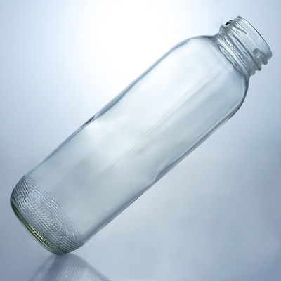 Υλικό κολάρου Γυαλί 350ml Στρογγυλό σχήμα γυάλινο μπουκάλι με μοναδικό Custom Logo καπάκι βίδα