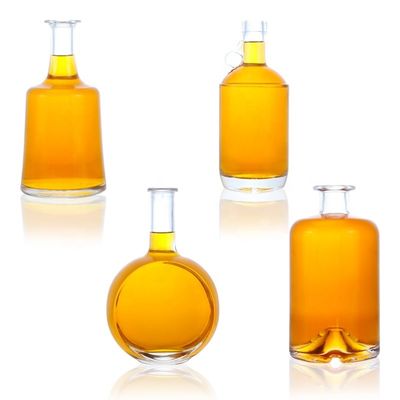 Γυαλί Custom Luxury Super Flint 500ml 700ml 750ml Ρομ Βότκα Ουίσκι Τζιν μασόν βάζο με γυάλινο φελλό