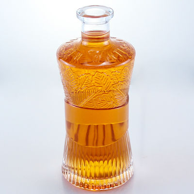 Καπάκι τύπου φελλού 750ml 1000ml Διαυγές γυάλινο μπουκάλι για τζιν ρούμι βότκα ουίσκι εξατομικευμένο