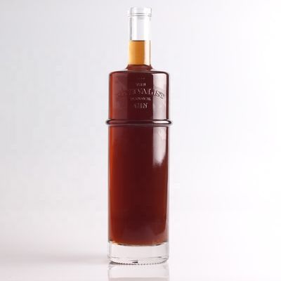 Βάζο με χαραγμένη τεκίλα 750 ml 1 λίτρο με στρογγυλό σχήμα και τύπου σφράγισης από φελλό