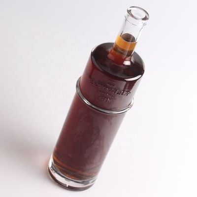 Βάζο με χαραγμένη τεκίλα 750 ml 1 λίτρο με στρογγυλό σχήμα και τύπου σφράγισης από φελλό