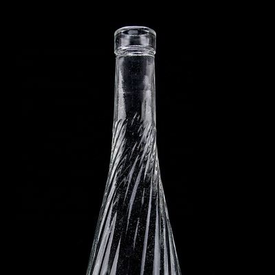 Υλικό γυάλινου σώματος 500 ml 700 ml μπουκάλι κρασιού ουίσκι με μοναδικό σχεδιασμό με ανυψωμένο κάτω μέρος