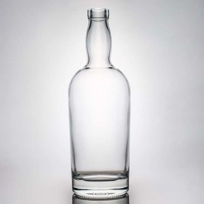 Βασικό υλικό Γυαλί Προσαρμοσμένο 500ml 700ml 750ml Super Flint Round Clear Glass Flask
