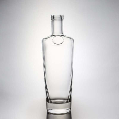 Βασικό υλικό Γυαλί Προσαρμοσμένο 500ml 700ml 750ml Super Flint Round Clear Glass Flask