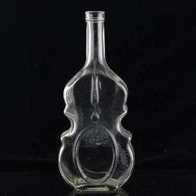 700 ml γυάλινα μπουκάλια σε σχήμα κιθάρας με κάλυμμα φελλού για καθαρό ή εξατομικευμένο ουίσκι βότκα