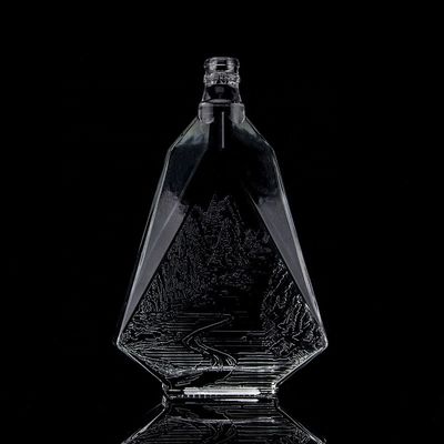 700 ml γυάλινα μπουκάλια σε σχήμα κιθάρας με κάλυμμα φελλού για καθαρό ή εξατομικευμένο ουίσκι βότκα