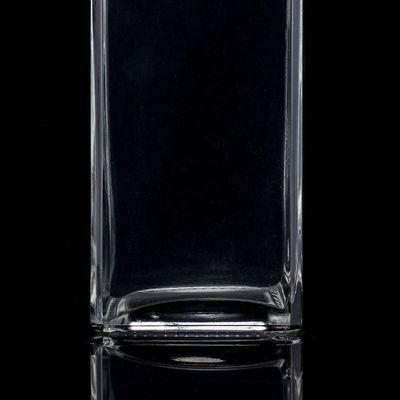 Σκηνότυπη 1000ml Διαφανές γυάλινο μπουκάλι για βότκα τετραγωνικό σχήμα με καπάκι βίδας