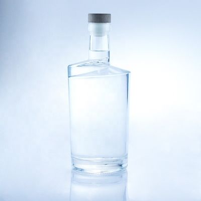 Υλικό κολάρου γυαλί 750 ml γυάλινα μπουκάλια σχήματος στροφής για καθαρό ή προσαρμοσμένο