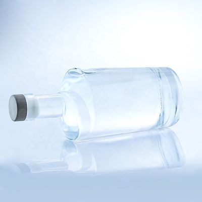 Υλικό κολάρου γυαλί 750 ml γυάλινα μπουκάλια σχήματος στροφής για καθαρό ή προσαρμοσμένο