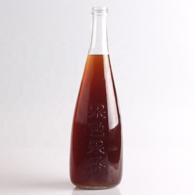 Χρώμα μπουκαλιού Διαυγές Super Flint Glass 750 ml Juice Glass Flask με καπάκι από αλουμίνιο