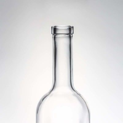 750 ml διαυγές γυάλινο μπουκάλι με μακρύ λαιμό για ουίσκι σαμπάνια μπράντι και βιομηχανικά ποτά