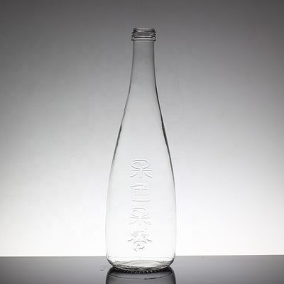 500 ml γυάλινη φιάλη νερού για μαλακά ποτά με διαφανή σχεδιασμό και βιδωτό καπάκι