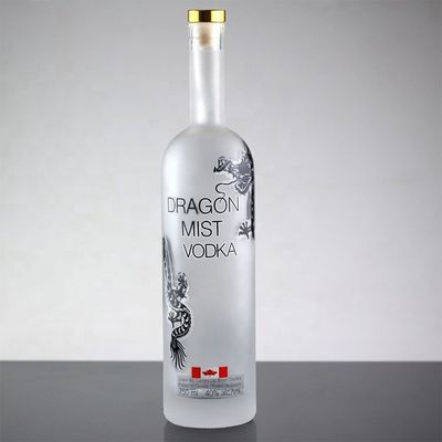 750 ml βιομηχανικό μπουκάλι βότκας από παγωμένο γυαλί για παραγωγή και εμπορία
