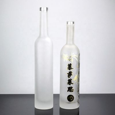 750 ml βιομηχανικό μπουκάλι βότκας από παγωμένο γυαλί για παραγωγή και εμπορία