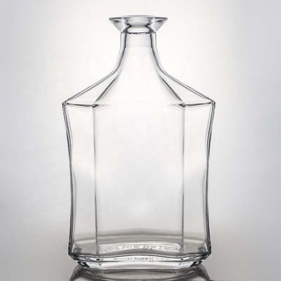 Τελείο γυάλινου κολάρου 500ml 700ml 750ml 780ml Τζιν Ρουμ Ουίσκι Τεκίλα Σπρίτ Μπουκάλι για φελλό