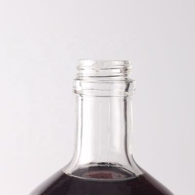 Προσαρμοσμένο στρογγυλό γυάλινο μπουκάλι 500 ml 750 ml με φελλό καπάκι και προσαρμοσμένο λογότυπο