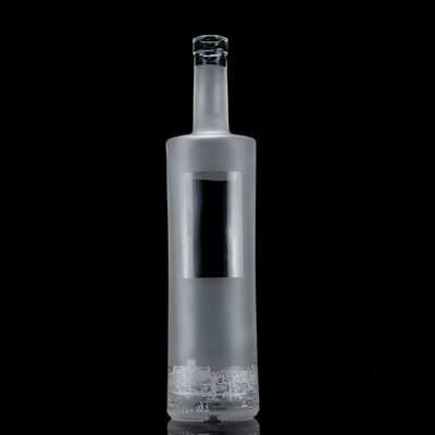 Γυαλί 750 ml 500 ml Decal εκτύπωση μπουκάλι βότκα με παγωμένο σχεδιασμό και βασικό υλικό