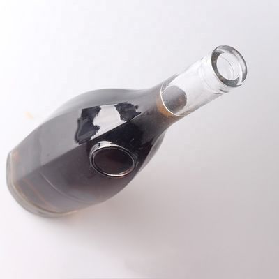 375 ml Custom Logo χαραγμένο με δάκρυ σε σχήμα σταγόνας τζιν ρούμι γυάλινο μπουκάλι με φελλό για ποτά