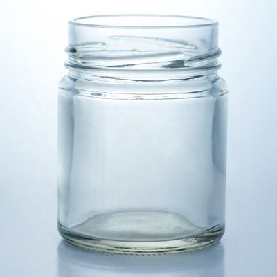 Προσαρμοσμένο 500 ml Γυροειδές γυάλινο βάζο με μέλι και γυάλινο υλικό βάσης