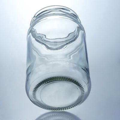 Μεταλλικό κάλυμμα Honey Jam Στρογγυλό Γυάλινο Γάζο Τροφίμων με Προσαρμοσμένο Στενό Μέτωπο Διαυγές Γυαλί
