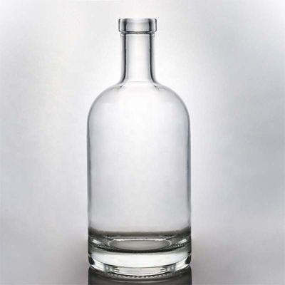 Στρογγυλό Κενό Φλιντ 375ml 500ml 750ml 1000ml Λικέρ Βότκα Τεκίλα μπουκάλι ουίσκι με καπάκι βίδας