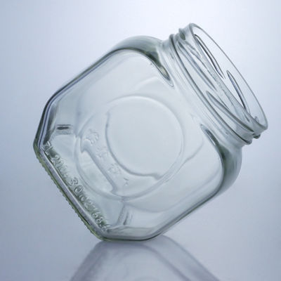 600ml γυάλινο δοχείο τροφίμων για μέλι σάλτσα τσίλι βολικό και κομψό καπάκι από αλουμίνιο